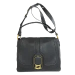 Black Leather Fendi Shoulder Bag