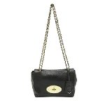 Black Leather Mulberry Shoulder Bag