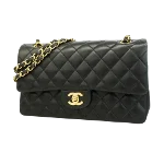 Black Leather Chanel Timeless