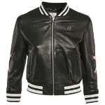 Black Leather Philipp Plein Jacket