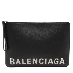 Black Leather Balenciaga Ville