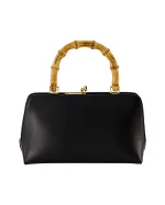 Black Leather Jil Sander Handbag
