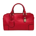 Red Leather Loewe Amazona