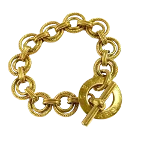 Gold Metal Celine Bracelet