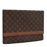 Brown Canvas Louis Vuitton Clutch