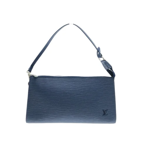 Blue Leather Louis Vuitton Pochette Accessoires