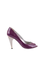 Purple Leather Miu Miu Heels