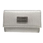 Silver Leather Bvlgari Key Holder