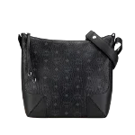 Black Leather MCM Crossbody Bag