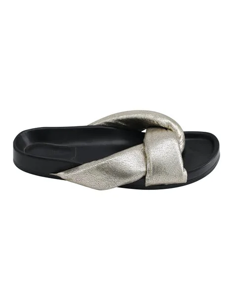 Metallic Leather Chloé Sandals