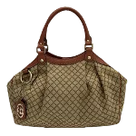 Beige Canvas Gucci Handbag