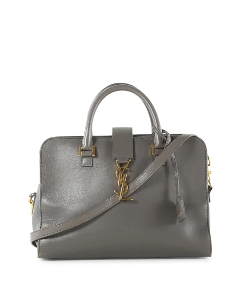 Grey Leather Yves Saint Laurent Tote