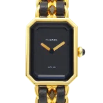 Black Leather Chanel Watch