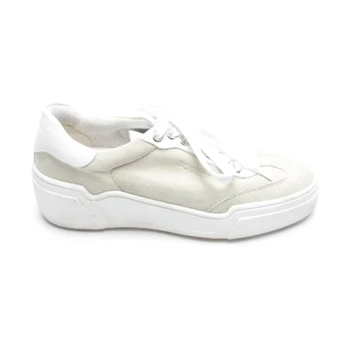 White Leather Bogner Sneakers