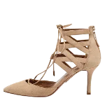 Beige Suede Aquazzura Sandals