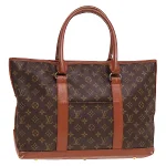 Brown Canvas Louis Vuitton Sac Weekend