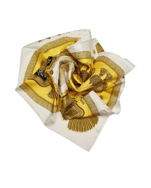 Yellow Silk Hermès Scarf