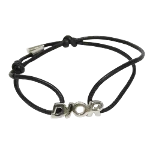 Black Leather Dior Bracelet