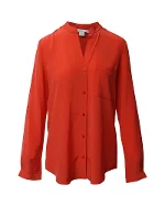 Orange Silk Diane Von Furstenberg Shirt