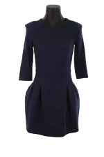 Navy Polyester Maje Dress