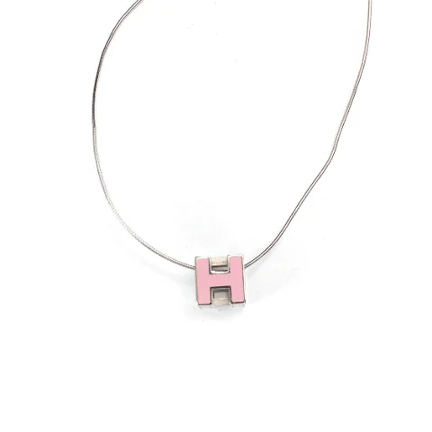Pink Metal Hermes Necklace