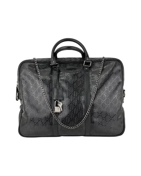 Black Leather Gucci Briefcase