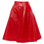 Red Cotton MSGM Skirt