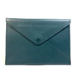 Green Leather Berluti Clutch