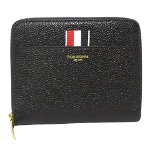 Black Leather Thom Browne Wallet