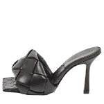 Black Leather Bottega Veneta Heels