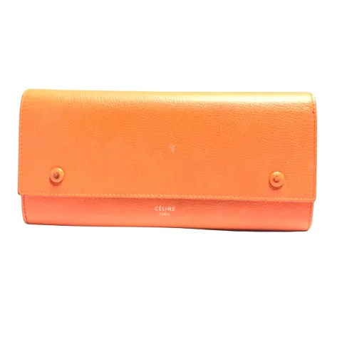 Orange Leather Celine Wallet