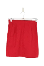 Red Fabric Saint Laurent Skirt