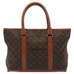 Brown Canvas Louis Vuitton Weekend Bag