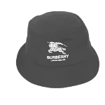 Black Fabric Burberry Hat