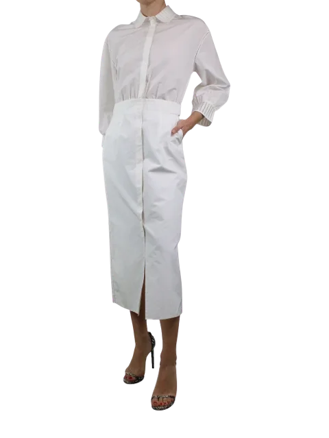 White Silk Loro Piana Dress
