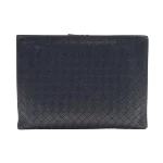 Black Leather Bottega Veneta Clutch