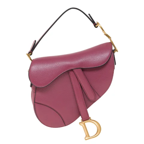 Pink Canvas Dior Saddle Bag