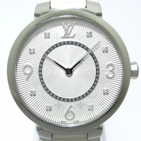 White Stainless Steel Louis Vuitton Watch