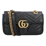 Black Leather Gucci Marmont