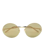 Gold Metal Cartier Sunglasses