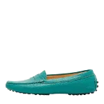 Green Leather TOD's Flats