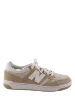 Beige Leather New Balance Sneakers