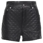 Black Leather Yves Saint Laurent Shorts