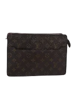 Brown Canvas Louis Vuitton Pochette Homme