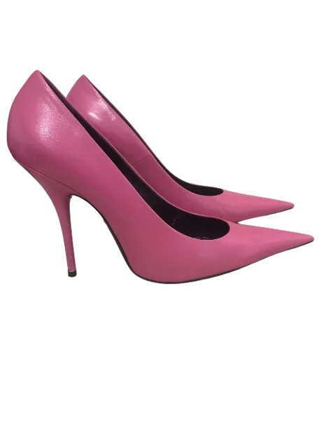 Pink Leather Balenciaga Heels