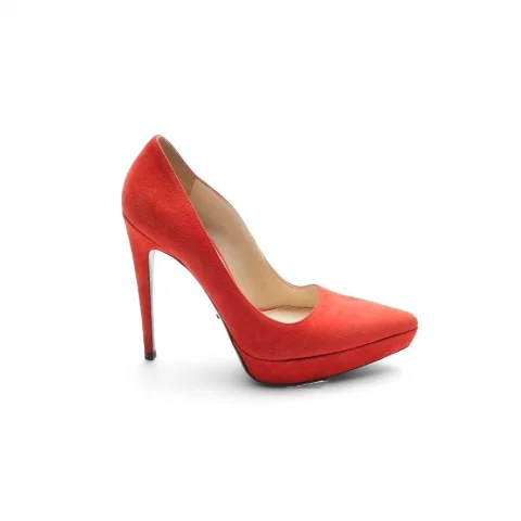 Red Leather Prada Heels