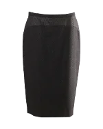 Black Wool Max Mara Skirt