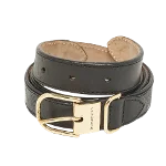 Black Leather Burberry Belt