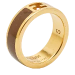 Gold Metal Fendi Ring