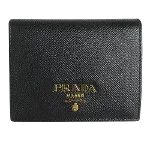 Black Leather Prada Wallet